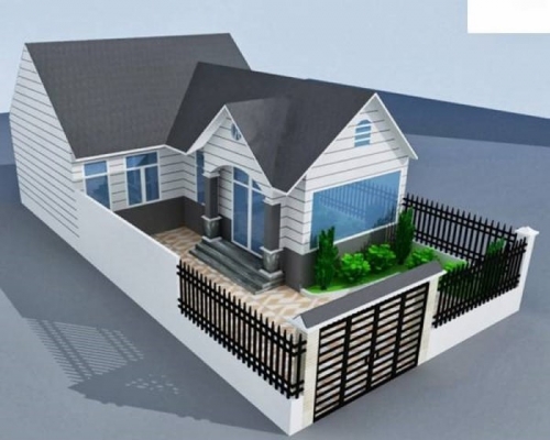 Mẫu nhà ống mái thái gác lửng